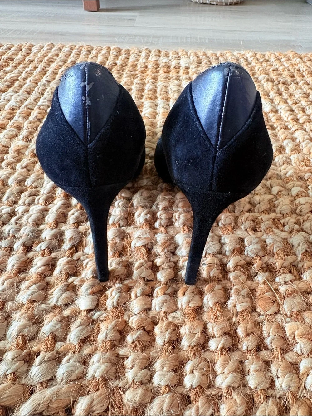 Sam Edelman Black Suede Pointed-Toe Stiletto Pumps
